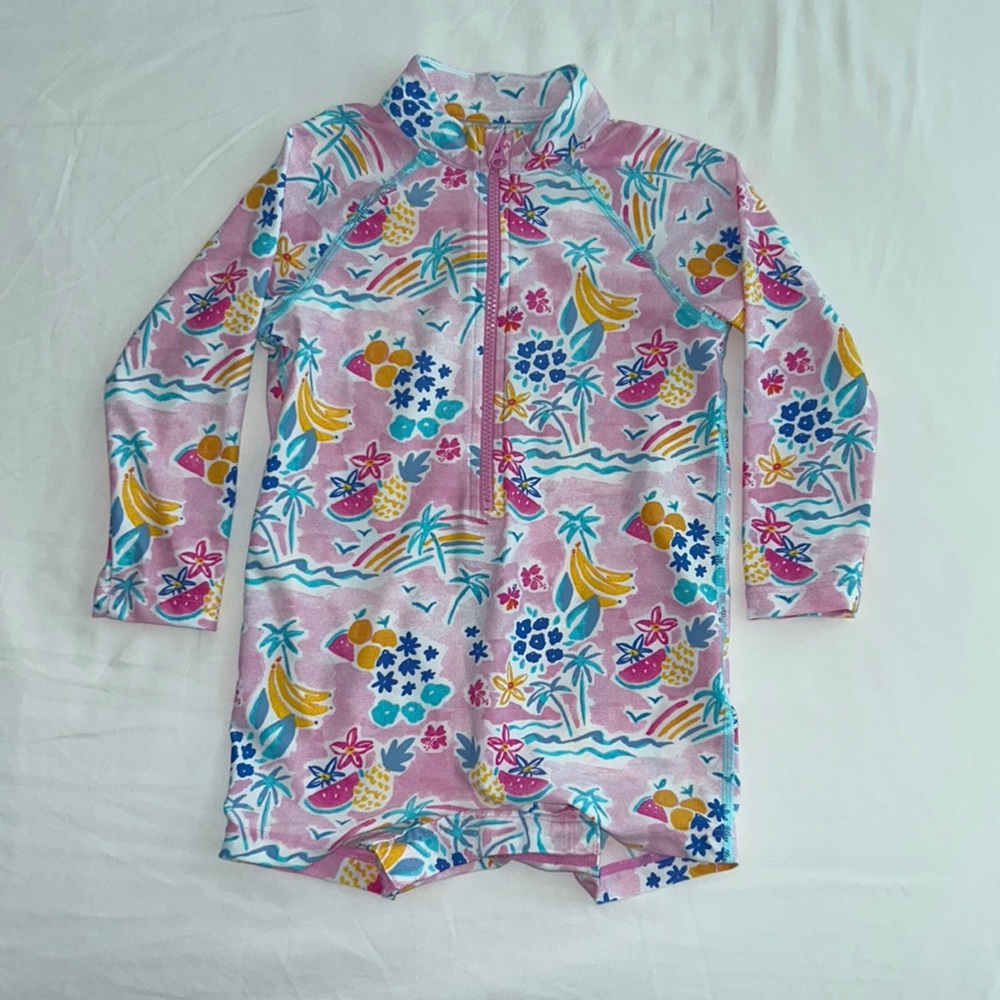 Coolibar Kids Swim One Piece - Pink Floral